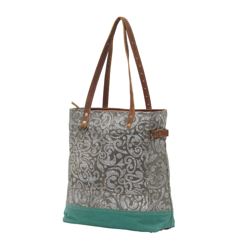 ABSTRACT PRINT CANVAS TOTE